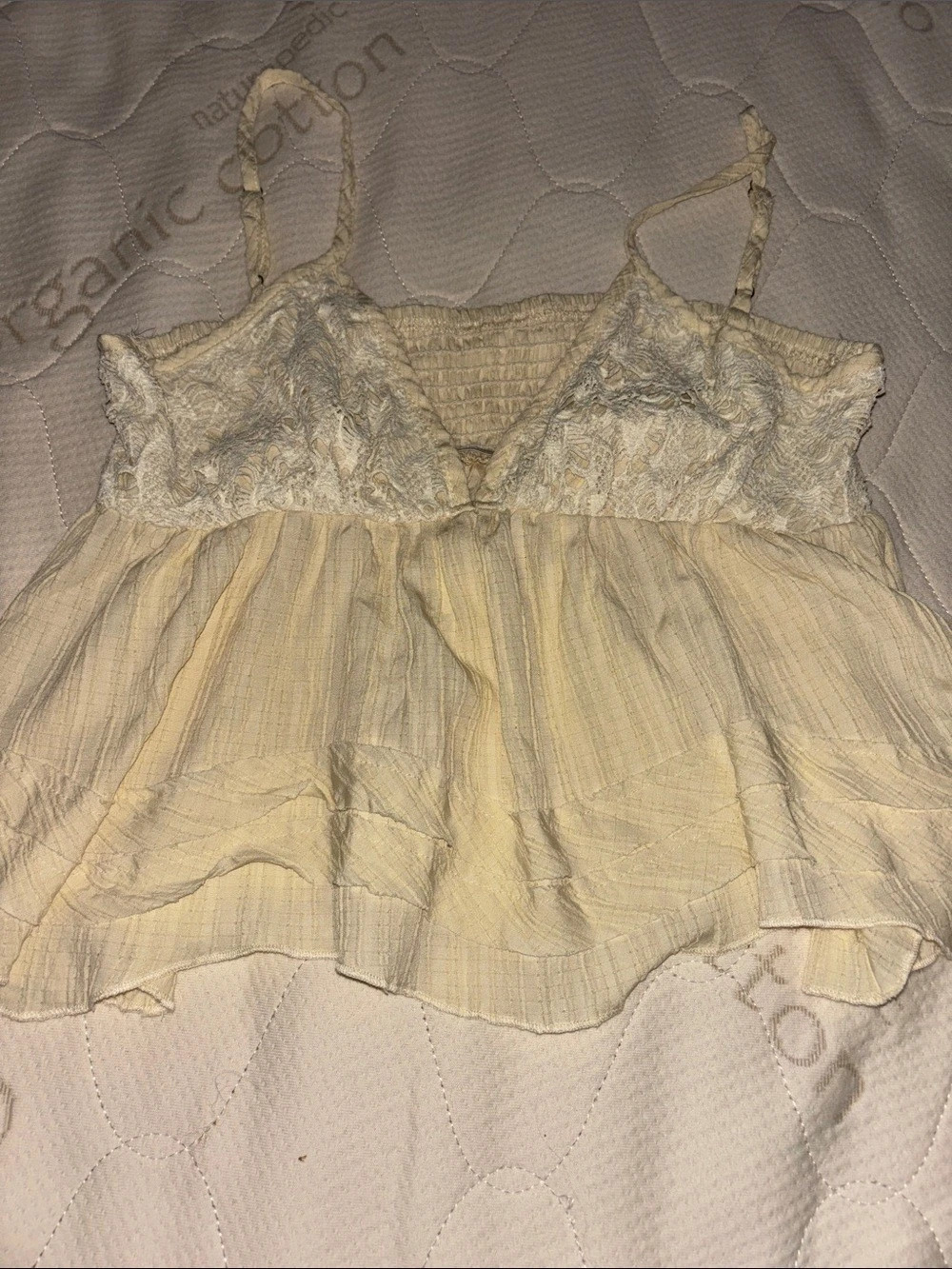 SHEIN Ruffled Camisole in Yellow Size Small Like New